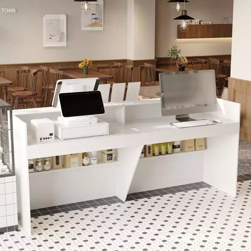 Bureau de réception moderne blanc - Comptoir d'accueil