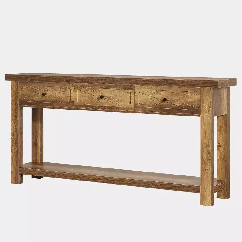 Console 70,9" avec 3 tiroirs, table d'entrée de ferme avec étagère de rangement, table de canapé derrière le canapé pour le couloir, le foyer,