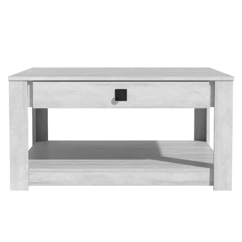 Table basse en bois avec tiroir de rangement 80 l x 80 P x 41,4 H cm