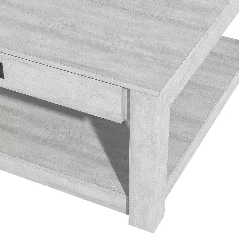 Table basse en bois avec tiroir de rangement 80 l x 80 P x 41,4 H cm
