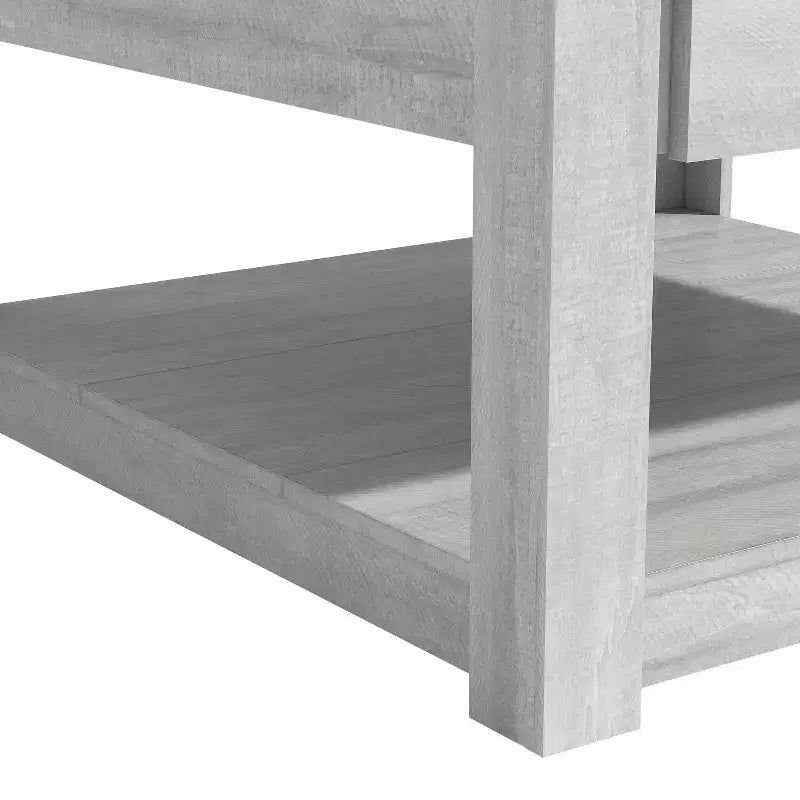 Table basse en bois avec tiroir de rangement 80 l x 80 P x 41,4 H cm