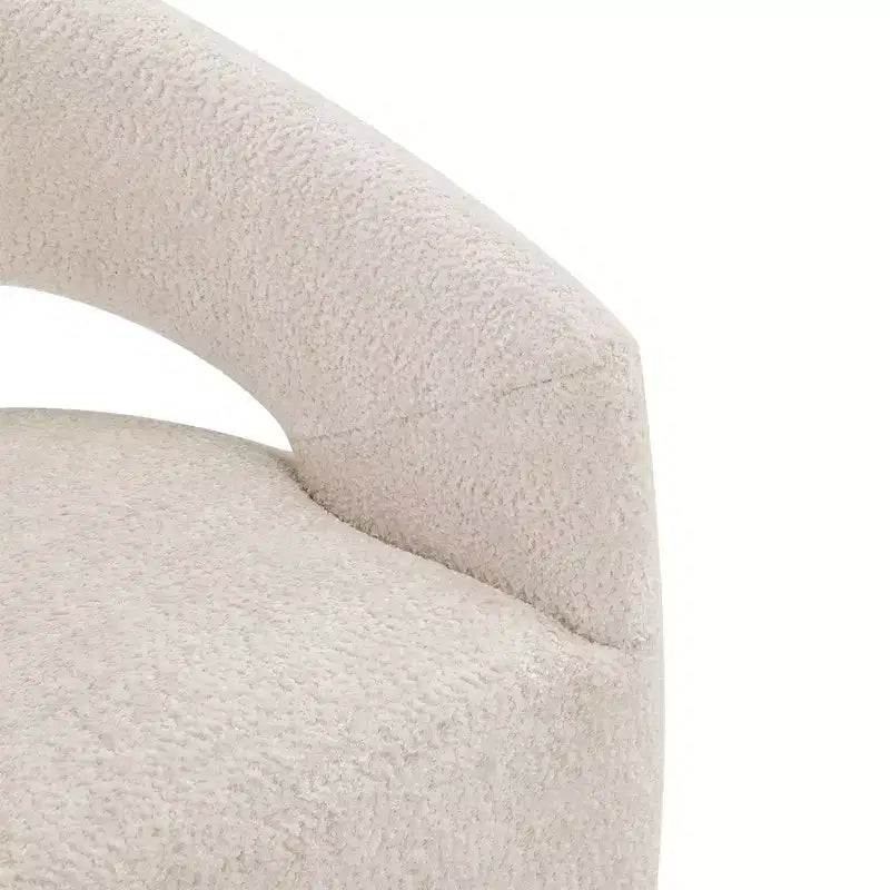 Chaise de salle à manger moderne « Barrel » avec roulettes et dossier ouvert « Anywhere Chair » sans assemblage