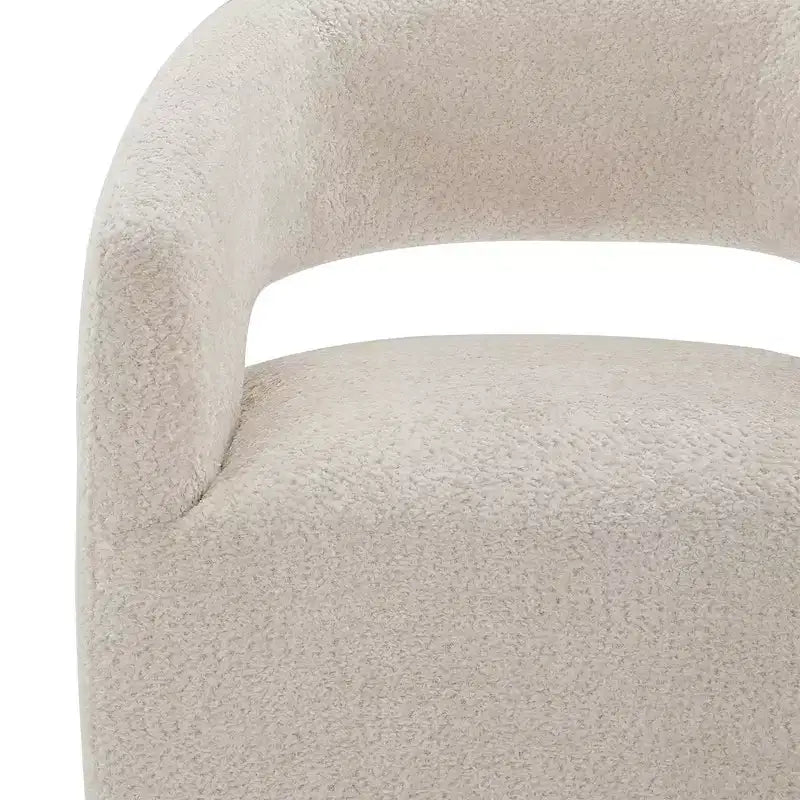 Chaise de salle à manger moderne « Barrel » avec roulettes et dossier ouvert « Anywhere Chair » sans assemblage