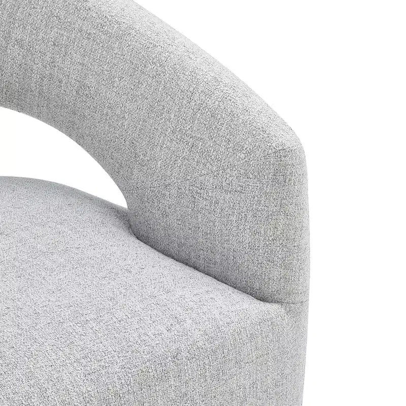 Chaise de salle à manger moderne « Barrel » avec roulettes et dossier ouvert « Anywhere Chair » sans assemblage