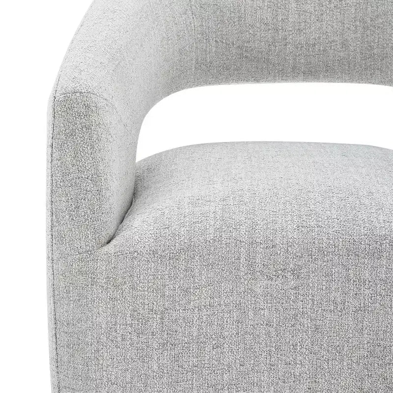 Chaise de salle à manger moderne « Barrel » avec roulettes et dossier ouvert « Anywhere Chair » sans assemblage
