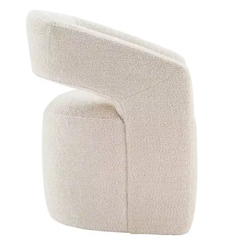 Chaise de salle à manger moderne « Barrel » avec roulettes et dossier ouvert « Anywhere Chair » sans assemblage