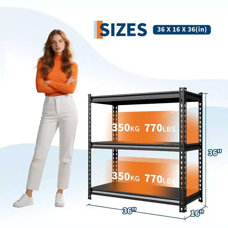 Étagères de rangement à 5 niveaux, étagère de garage en acier, rayonnage industriel réglable, étagère autoportante en métal mat pour entrepôt, sous-sol, cuisine, atelier