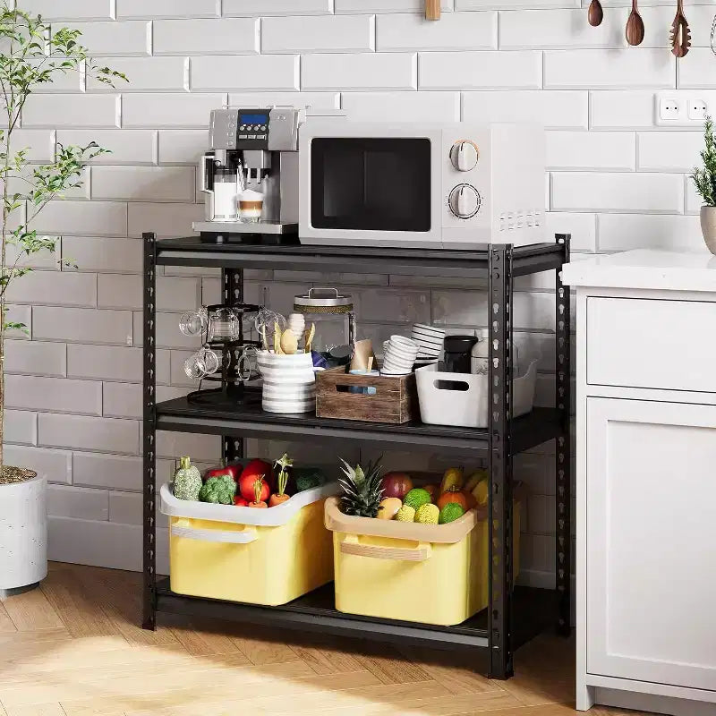 Étagères de rangement à 5 niveaux, étagère de garage en acier, rayonnage industriel réglable, étagère autoportante en métal mat pour entrepôt, sous-sol, cuisine, atelier