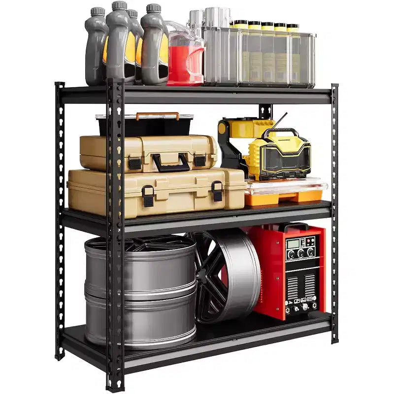 Étagères de rangement à 5 niveaux, étagère de garage en acier, rayonnage industriel réglable, étagère autoportante en métal mat pour entrepôt, sous-sol, cuisine, atelier