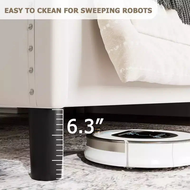 Cadre de lit plateforme rembourré de luxe avec tête de lit réglable – Tissu velours et lattes en bois
