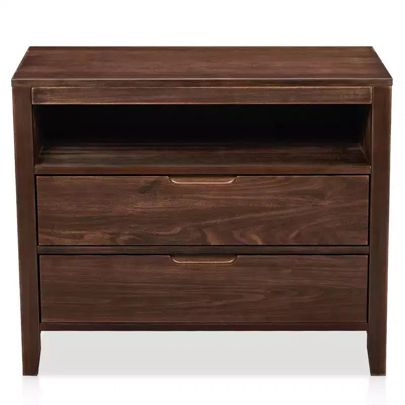 Tables de chevet de 75 cm de large à 2 tiroirs en MDF marron