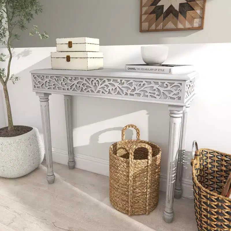 Console en bois de manguier de style ferme