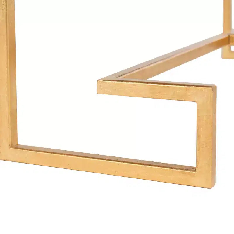 Table basse ronde avec plateau en verre et piètement en X