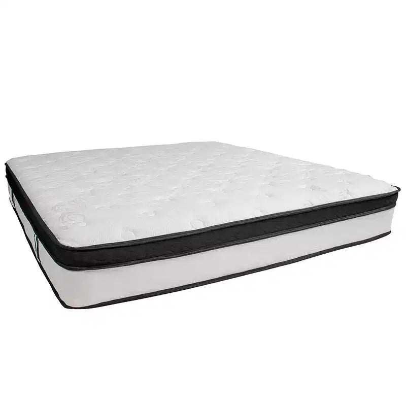 Matelas hybride de 30 cm avec ressorts ensachés individuellement et mousse à mémoire de forme.