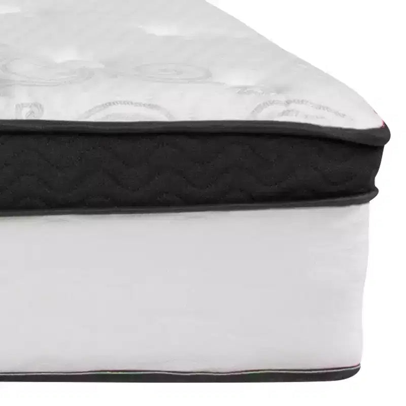 Matelas hybride de 30 cm avec ressorts ensachés individuellement et mousse à mémoire de forme.