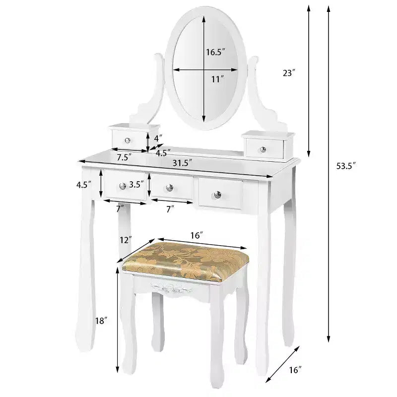 Coiffeuse avec Tabouret